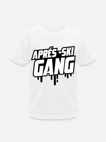 Après-ski course - Kids Functional T-Shirt - white - Front