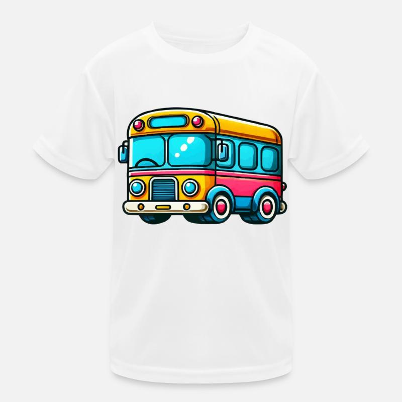 Bus Comic Kids Functional T-Shirt