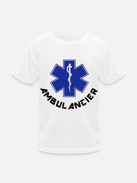 ambulancier logo - T-shirt sport Enfant - blanc