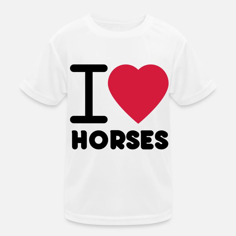J'aime les chevaux T-shirt sport Enfant