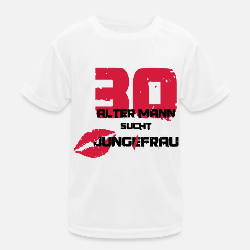 30 and Sweeping - Kids Functional T-Shirt - white