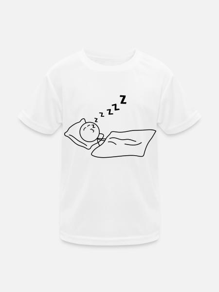 Sleeping - Kids Functional T-Shirt - white - Front