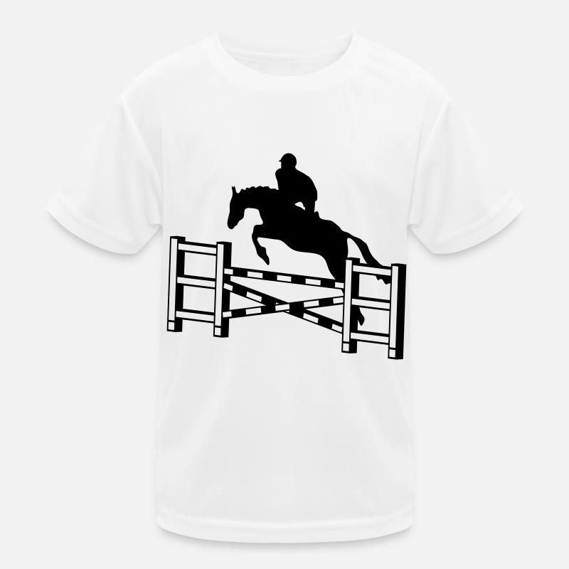 horse jumping obstacle_c1 Kids Functional T-Shirt