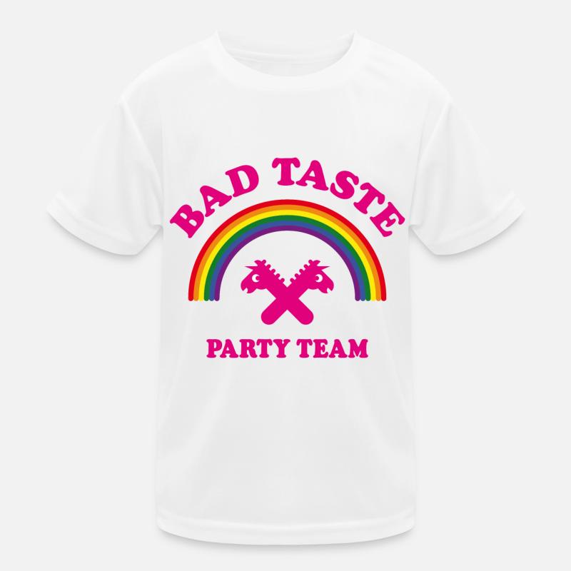 Bad Taste Party Team (Einhorn, Regenbogen, Cooper) Kinder Funktions-T-Shirt