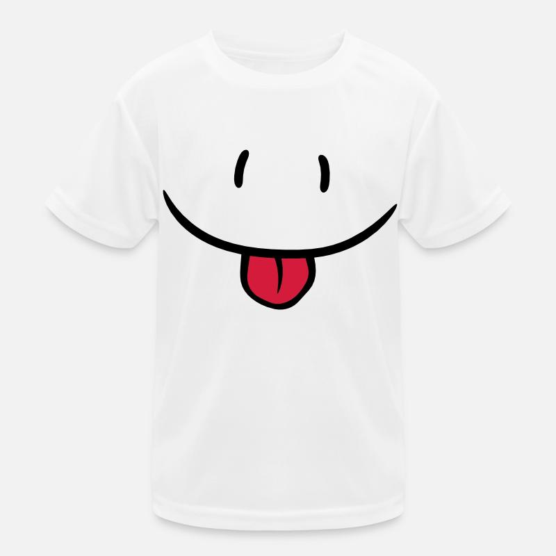 Freches Comic Gesicht Kinder Funktions-T-Shirt