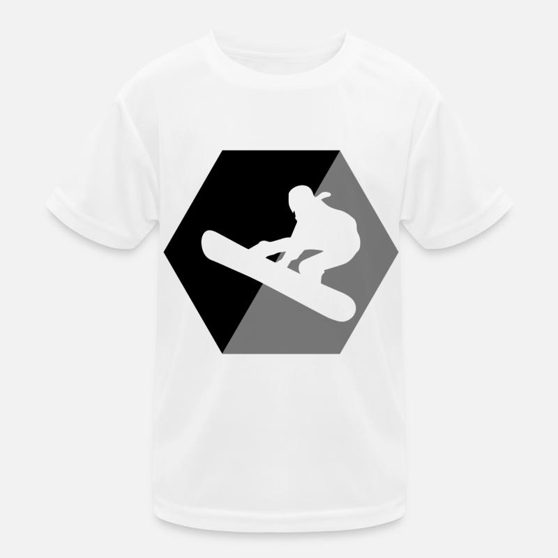 Snowboard Snowboarder Kids Functional T-Shirt