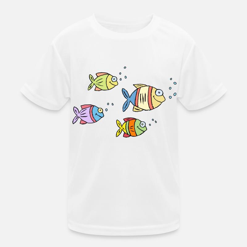 Poisson Cichlide Eau Mer Graffiti Dessin T-shirt sport Enfant