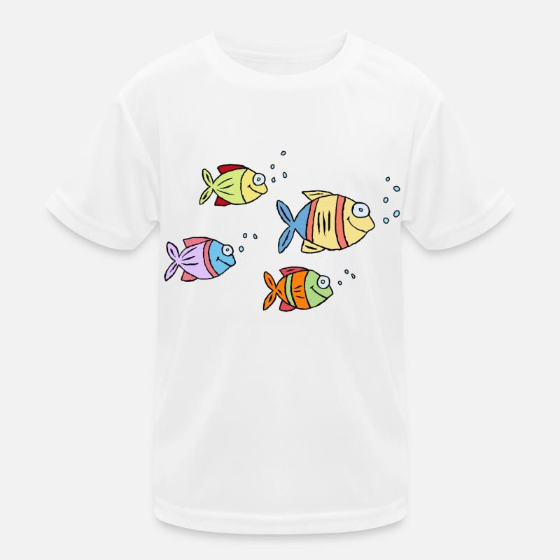 Poisson Cichlide Eau Mer Graffiti Dessin T-shirt sport Enfant