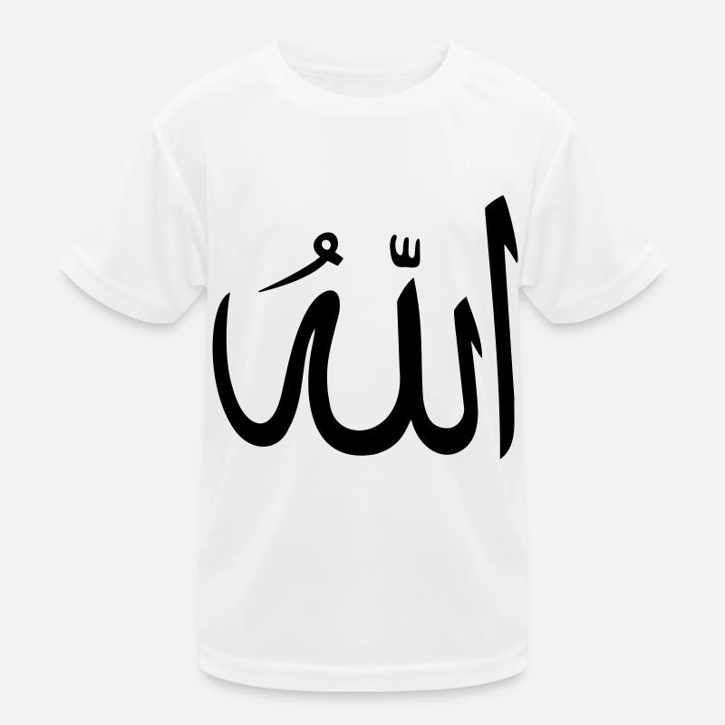 Allah Got arabisch - Kinder Funktions-T-Shirt - Weiß