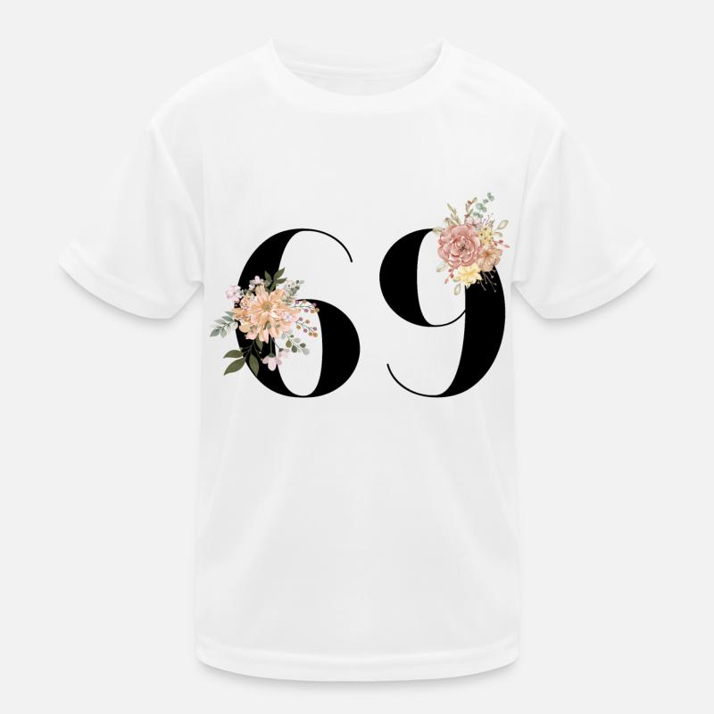 69e anniversaire fleuris (Cadeau de 69 ans) T-shirt sport Enfant