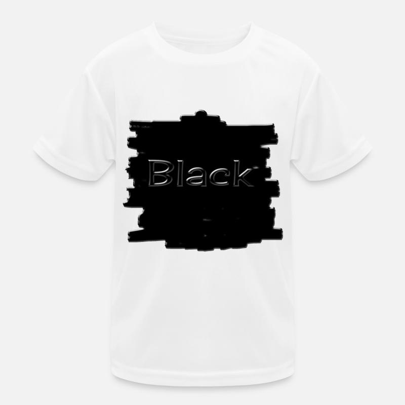 Schwarz Kinder Funktions-T-Shirt
