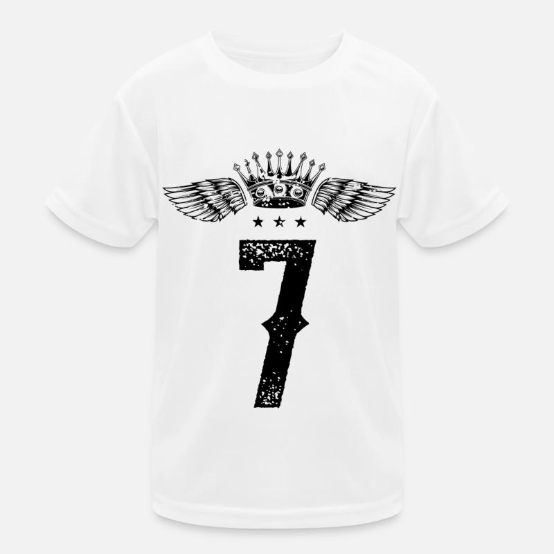 7 Zahl Krone Kinder Funktions-T-Shirt