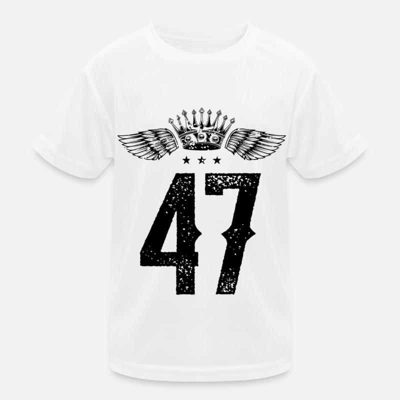 47 Zahl Krone Kinder Funktions-T-Shirt