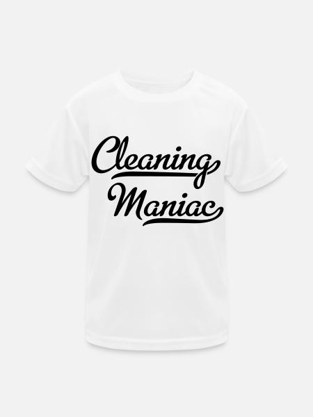 Cleaning devil - Kids Functional T-Shirt - white - Front