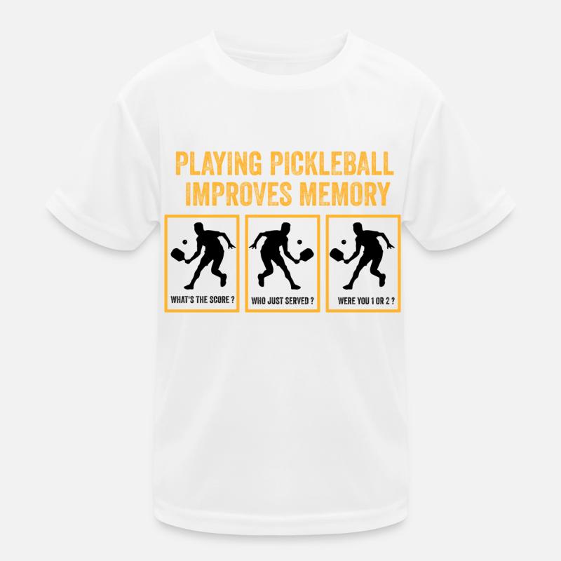 playing pickleball improves memory Kids Functional T-Shirt