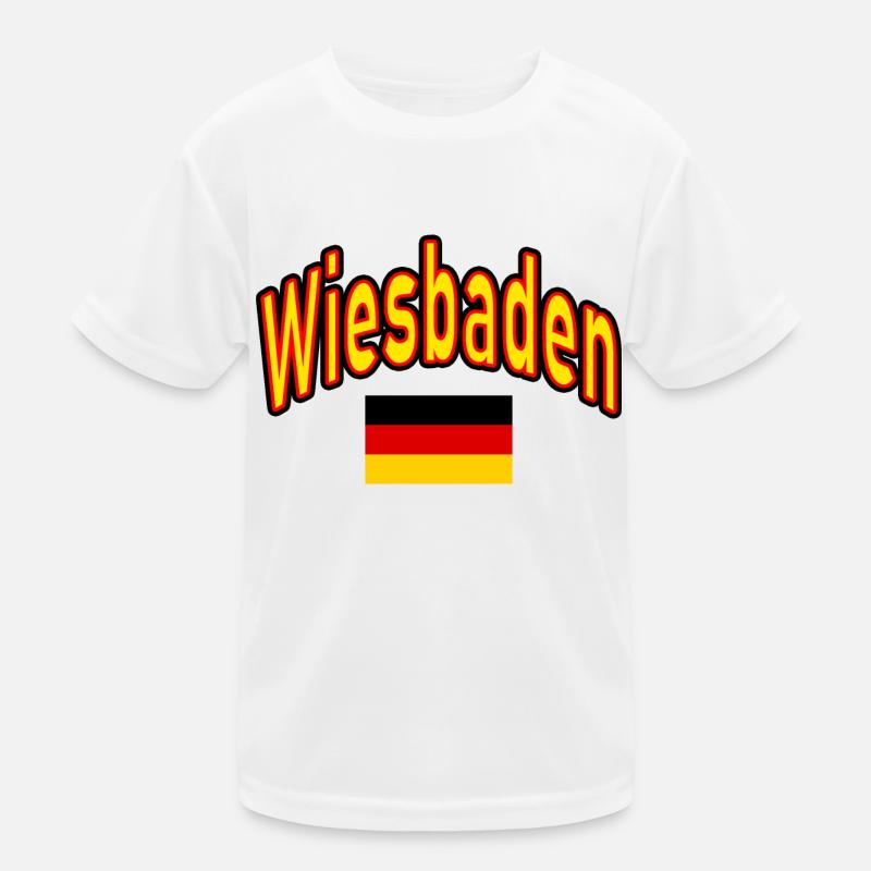 Wiesbaden germany flag Kids Functional T-Shirt