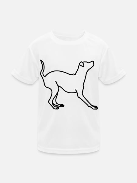 Miniature Pinscher Lineart 1 - Kids Functional T-Shirt - white