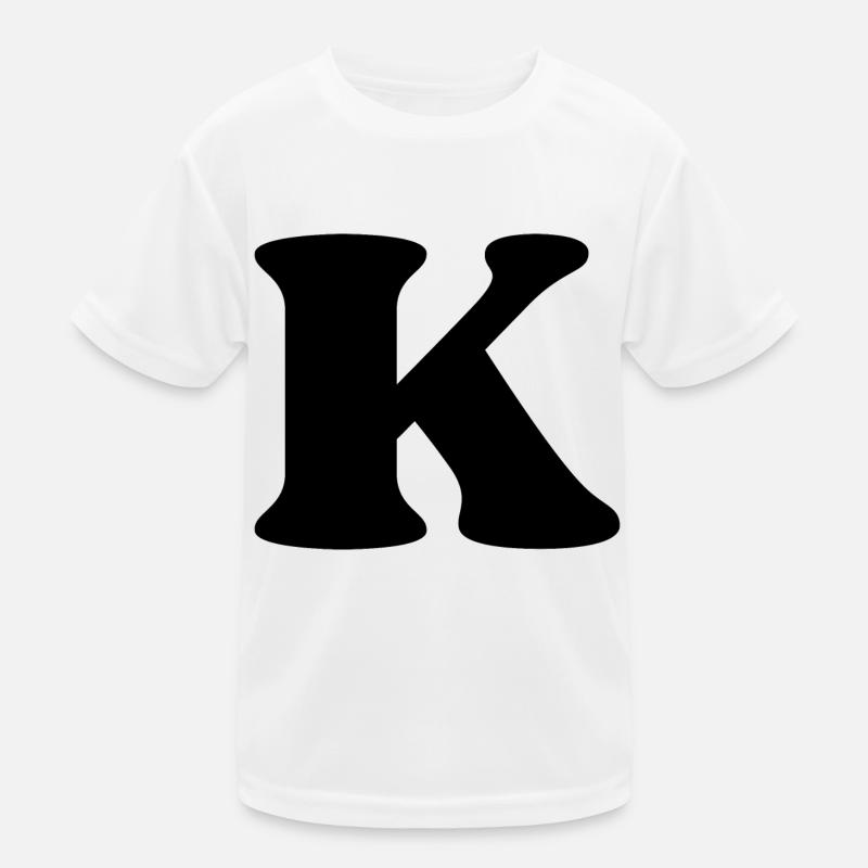 Lettre k T-shirt sport Enfant
