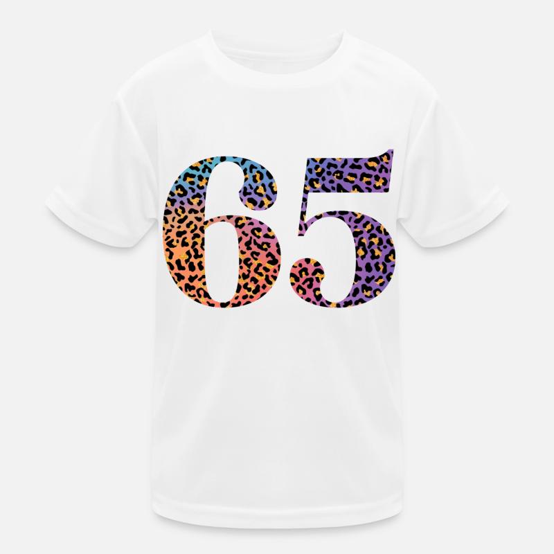 65. Geburtstag Leopard Kinder Funktions-T-Shirt