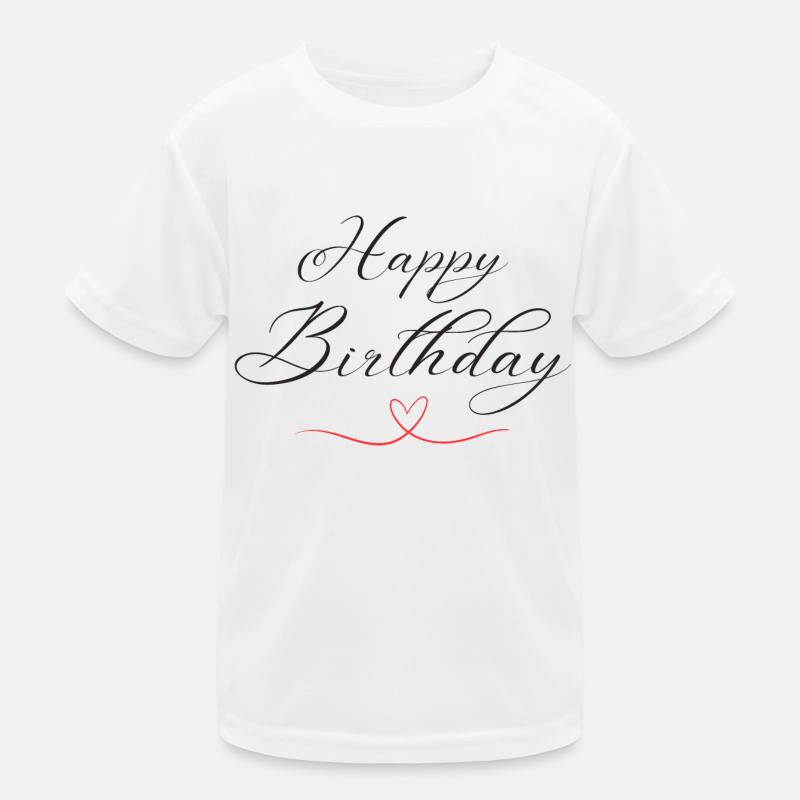 Joyeux anniversaire Salutation d’anniversaire Cadeau d’anniversaire T-shirt sport Enfant