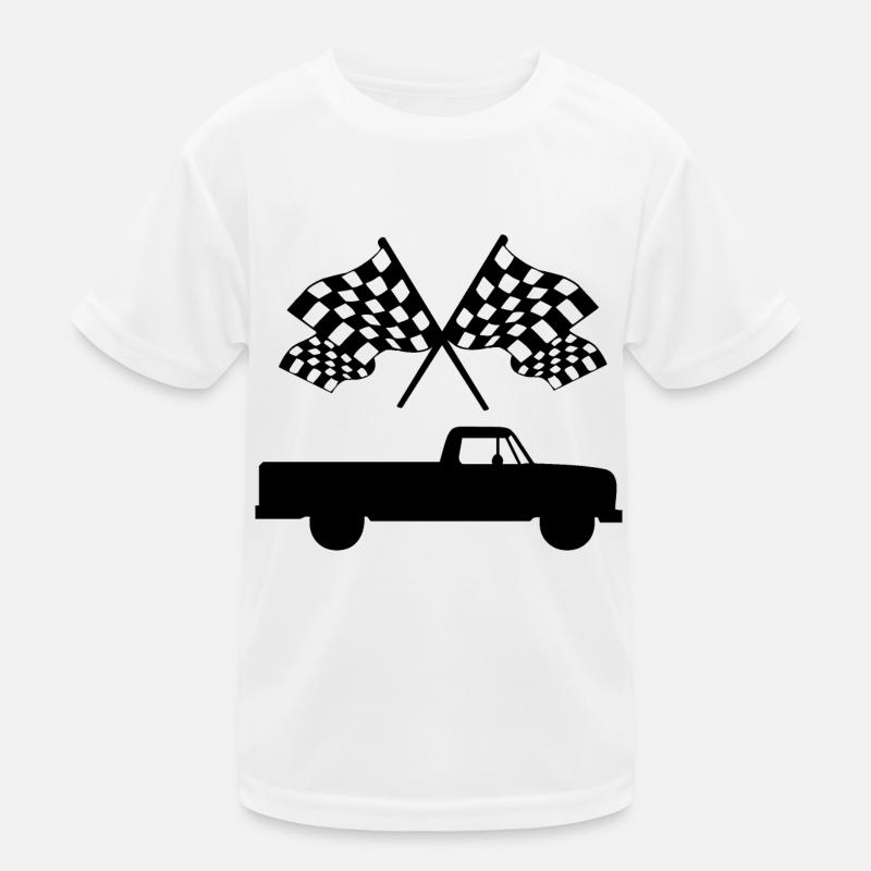 Auto - Kinder Funktions-T-Shirt - Weiß