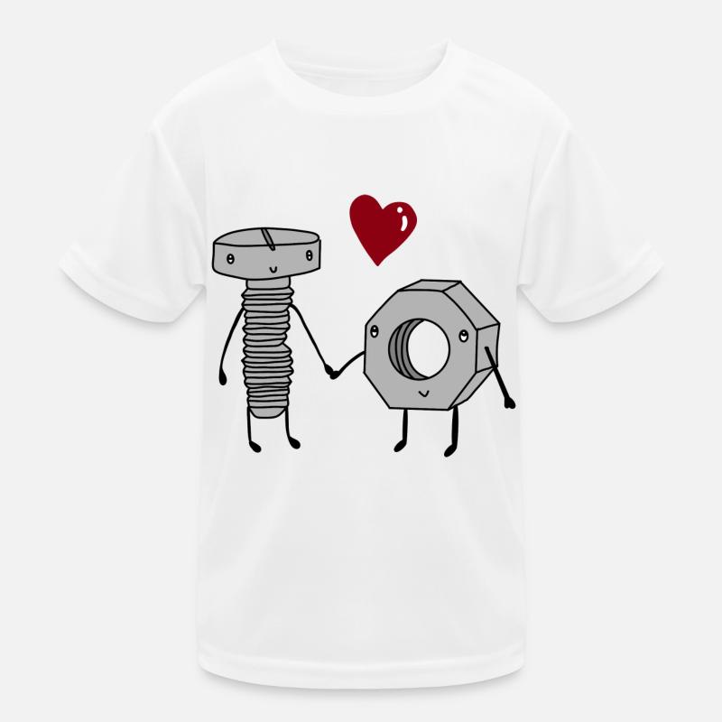 Bolt and nut in love Kids Functional T-Shirt