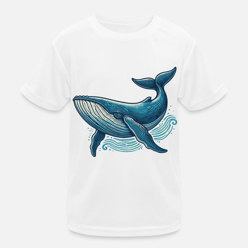 Blue whale Kids Functional T-Shirt