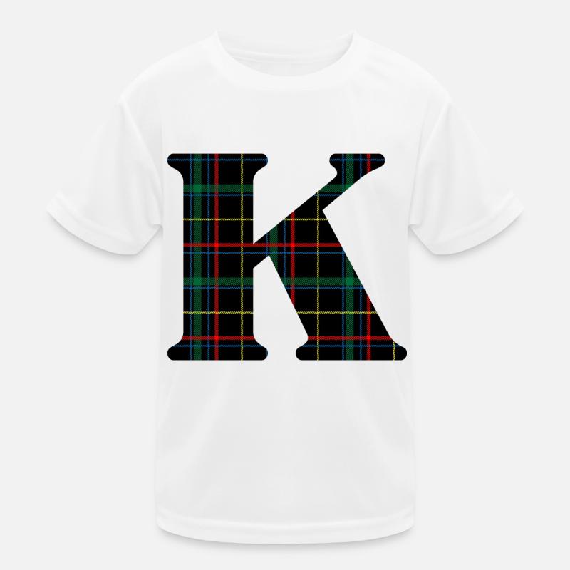 Monogramme k tartan écossais T-shirt sport Enfant