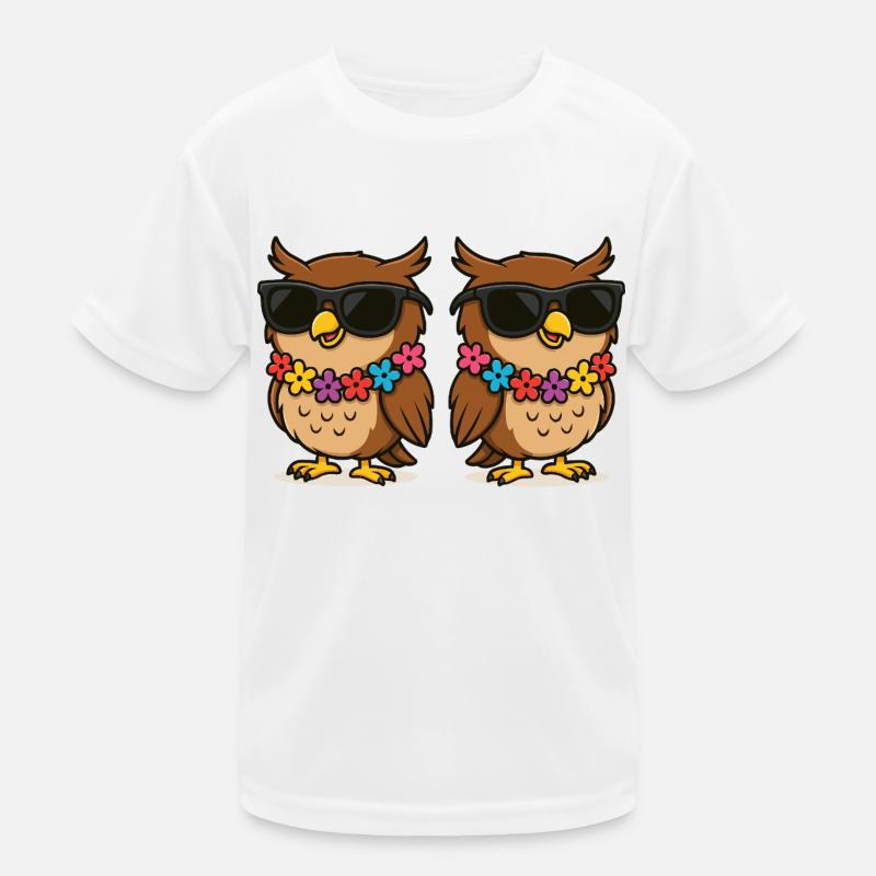 Collier de fleur de hibou 2 T-shirt sport Enfant