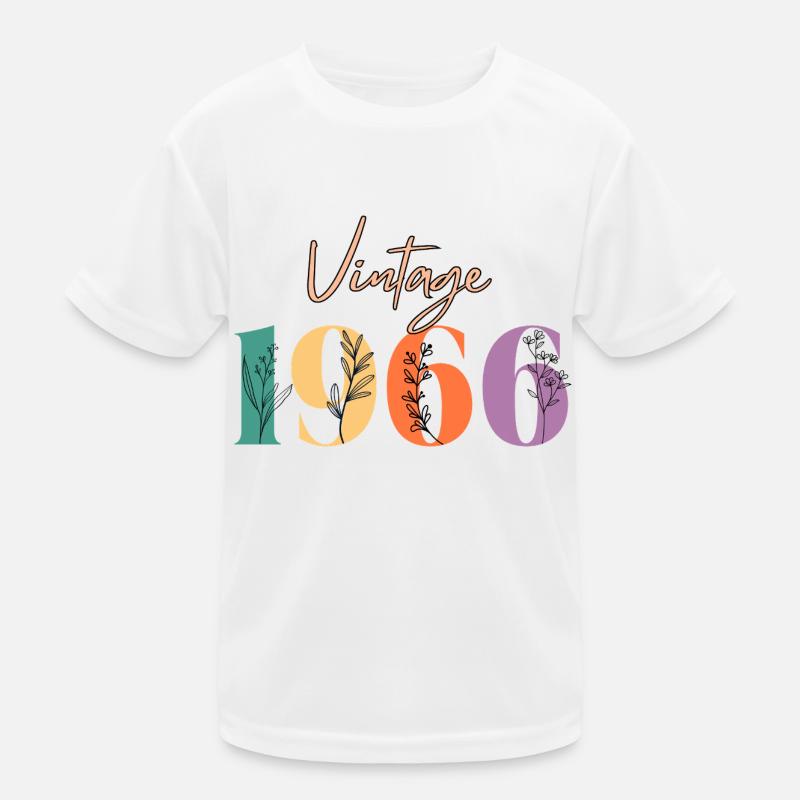 Årgang 1966 Blomster Funktionsshirt til børn