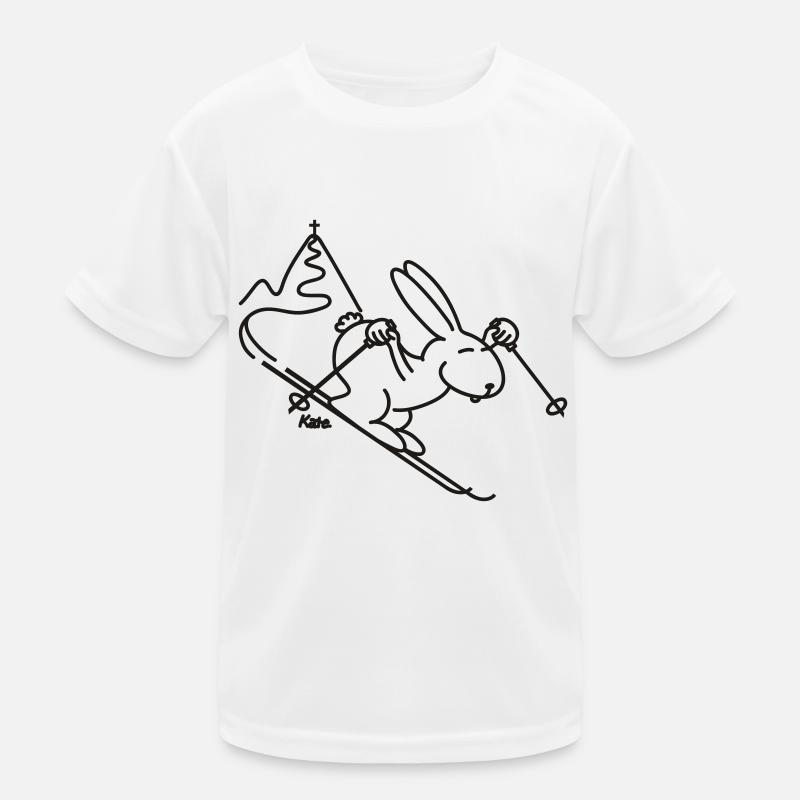 Skihase Kinder Funktions-T-Shirt