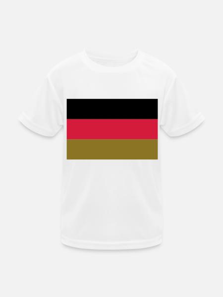 DEUTSCHLAND - Kinder Funktions-T-Shirt - Weiß - Vorne