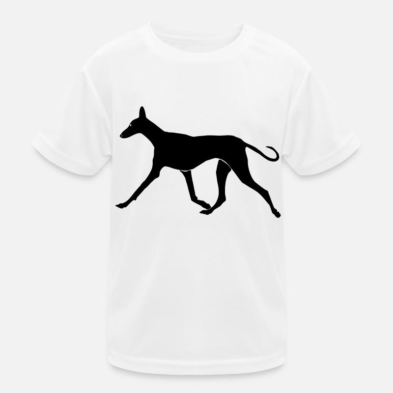 Laufender Podenco Kinder Funktions-T-Shirt