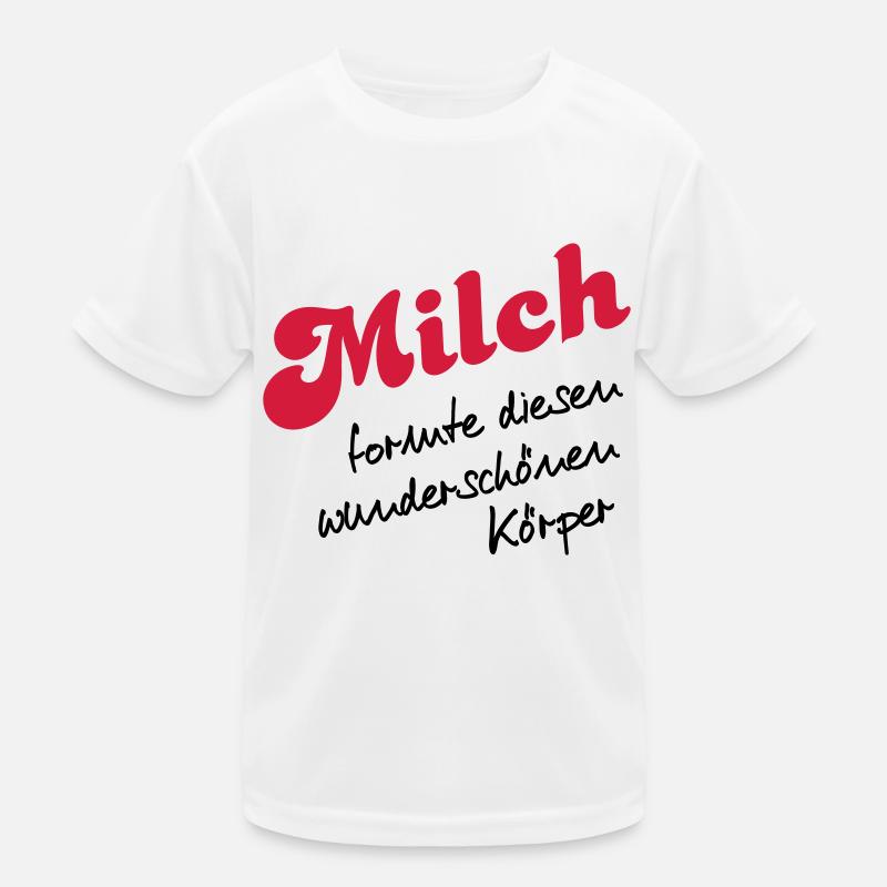 Milch - Kinder Funktions-T-Shirt - Weiß
