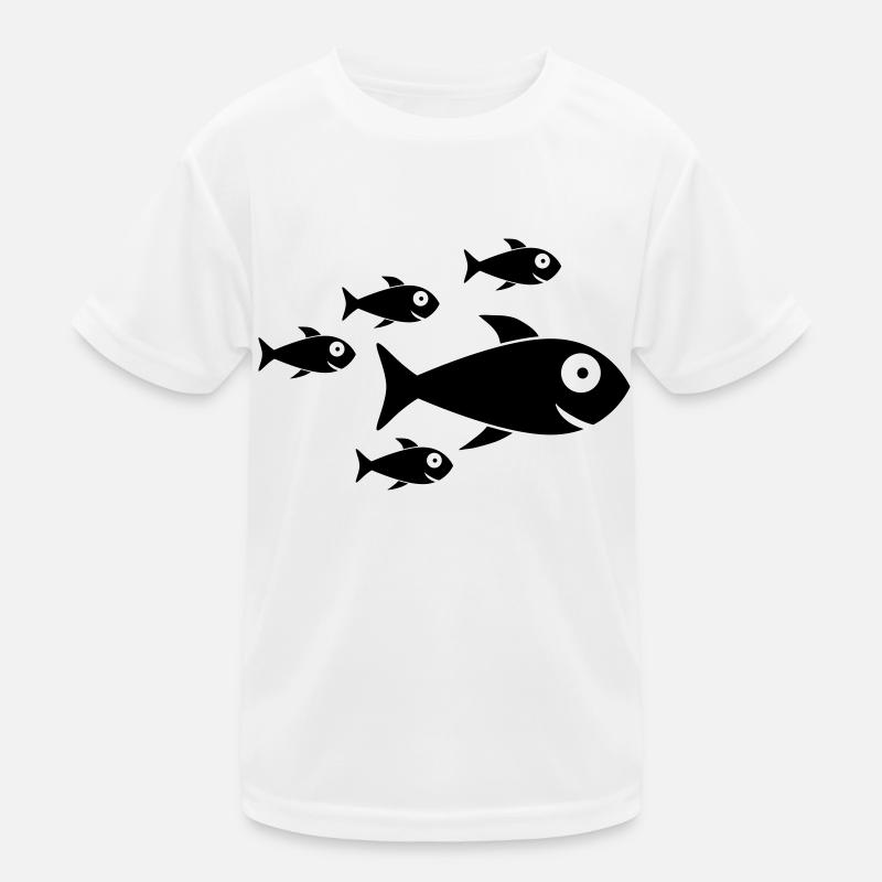 Fish Swarm Kids Functional T-Shirt