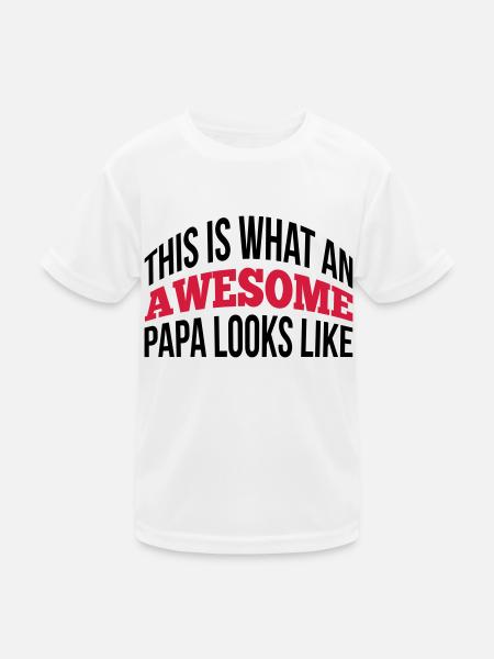 Papa - Kids Functional T-Shirt - white - Front