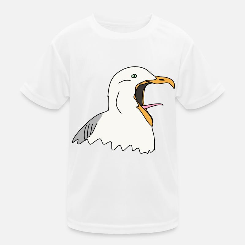 Möwe schreit Kinder Funktions-T-Shirt