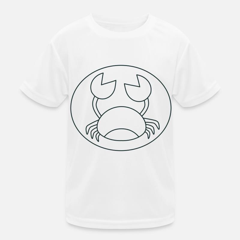Cute up circle crab Kids Functional T-Shirt