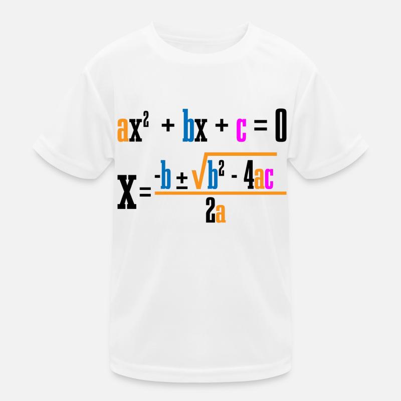 Quadratic Formula For Math Class 7 Kids Functional T-Shirt
