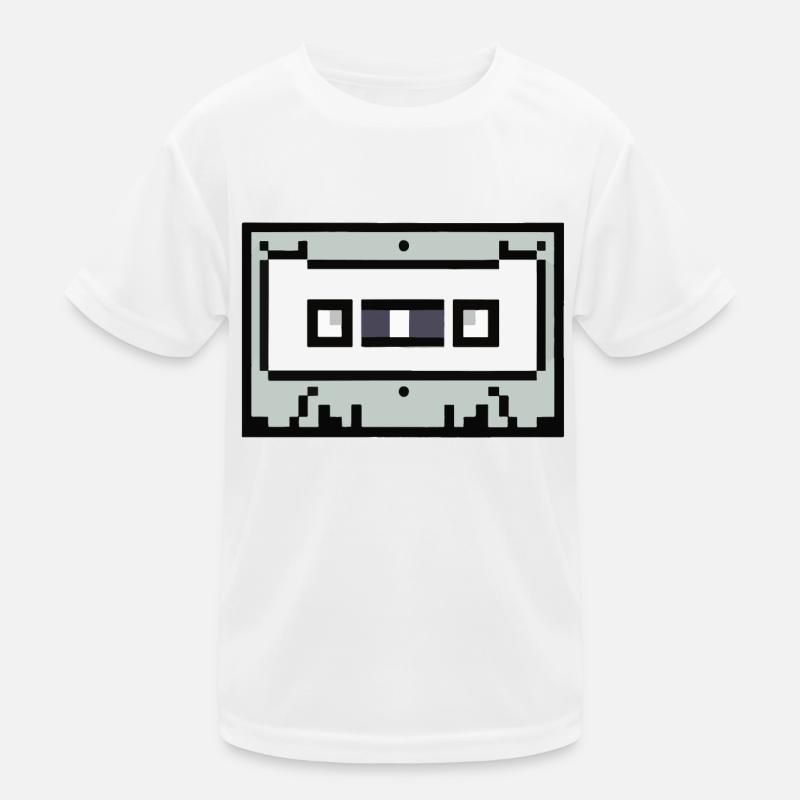 Kassette Verpixelt Retro Geschenkidee Kinder Funktions-T-Shirt