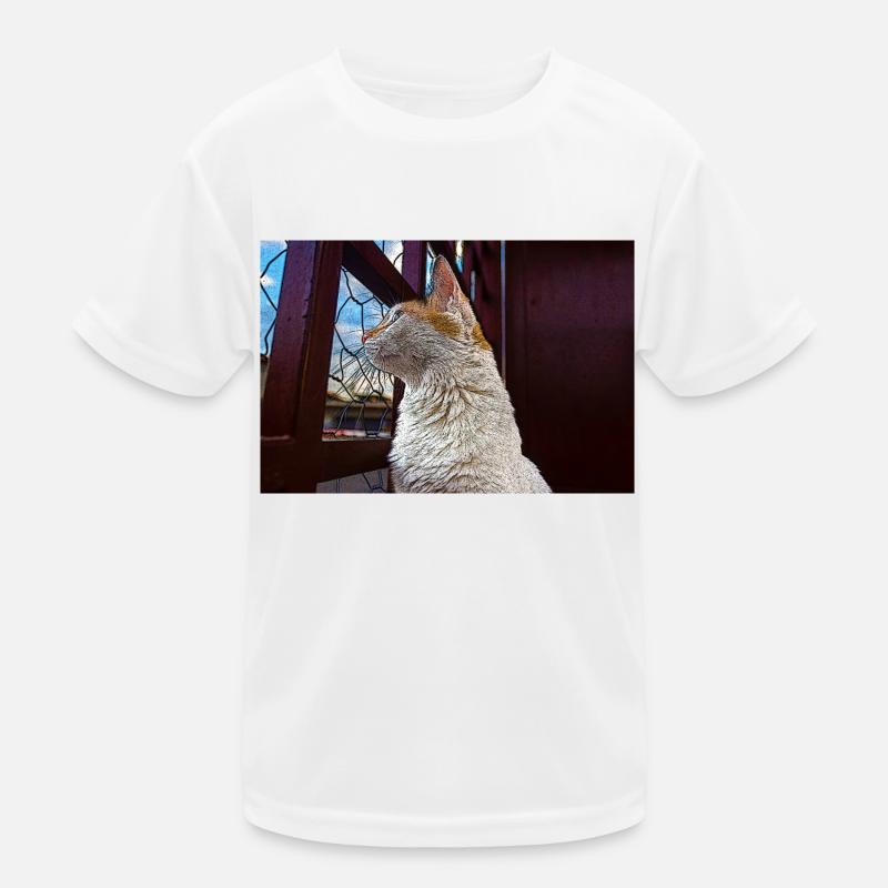 Die Katze Kinder Funktions-T-Shirt