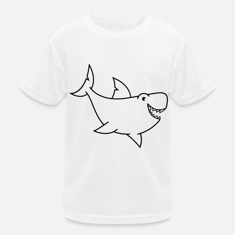 Bande dessinée de requin T-shirt sport Enfant