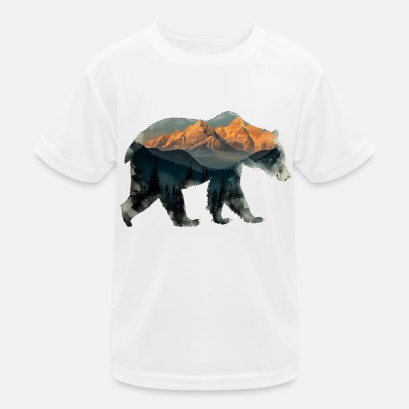 Berg der Bären Kinder Funktions-T-Shirt