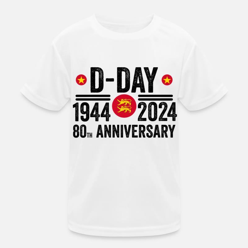 Normandy D-Day 80th Anniversary 1944 2024 Kids Functional T-Shirt