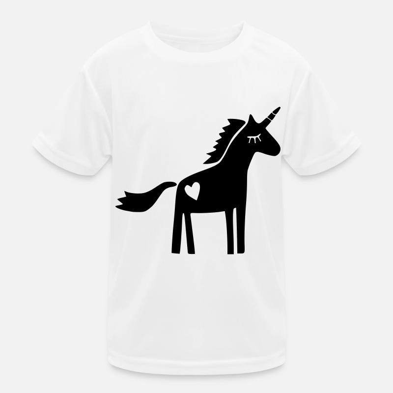Einhorn Scherenschnitt Kinder Funktions-T-Shirt