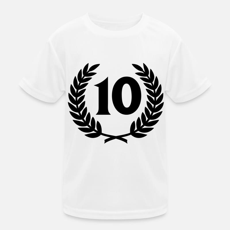 Lorbeerkranz & Zahl (10) Kinder Funktions-T-Shirt