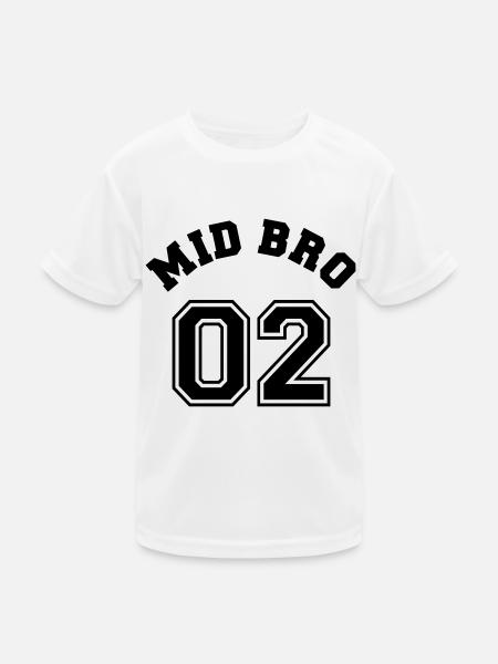 Mid Bro 02 - Middle Brother - T-shirt sport Enfant - blanc - Devant