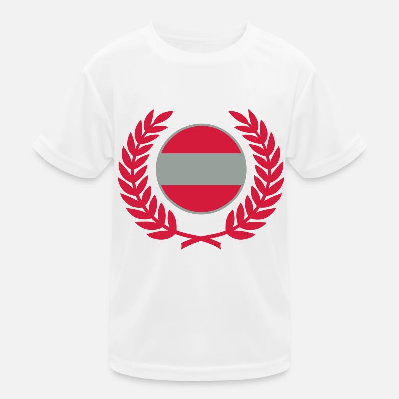 Austria (flag & laurel wreath) Kids Functional T-Shirt