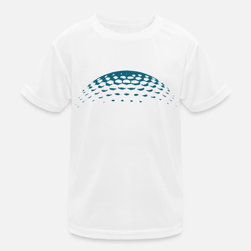 Golf ball on blue Kids Functional T-Shirt