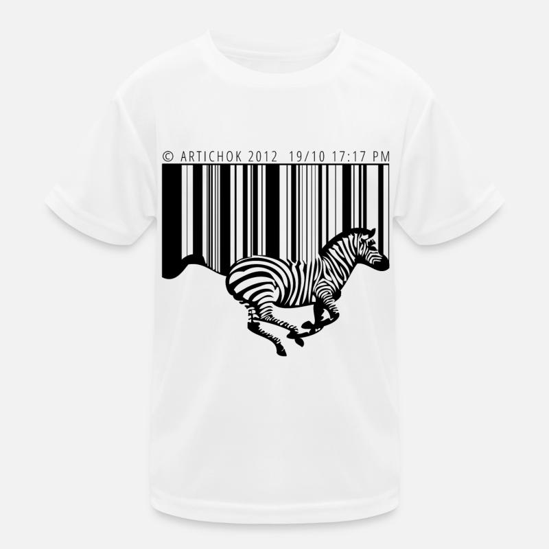 Zebra barcode Kinder Funktions-T-Shirt